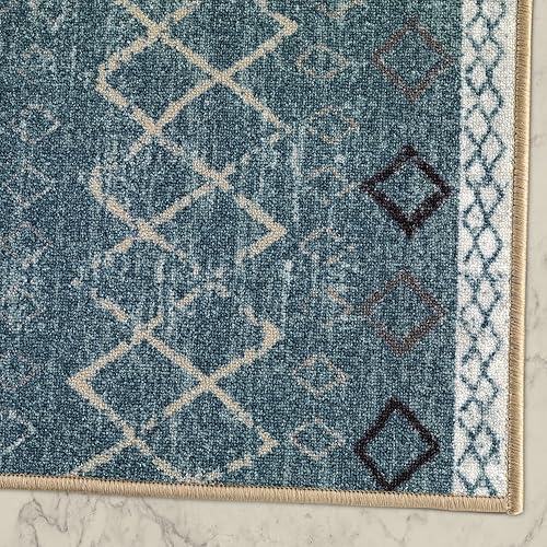 Miniatura 170 de Antep Rugs - Alfombras antideslizantes de 3 x 5 pies (antideslizante) con parte trasera de goma, de estilo antiguo, bohemio, marroquí y con pelo
