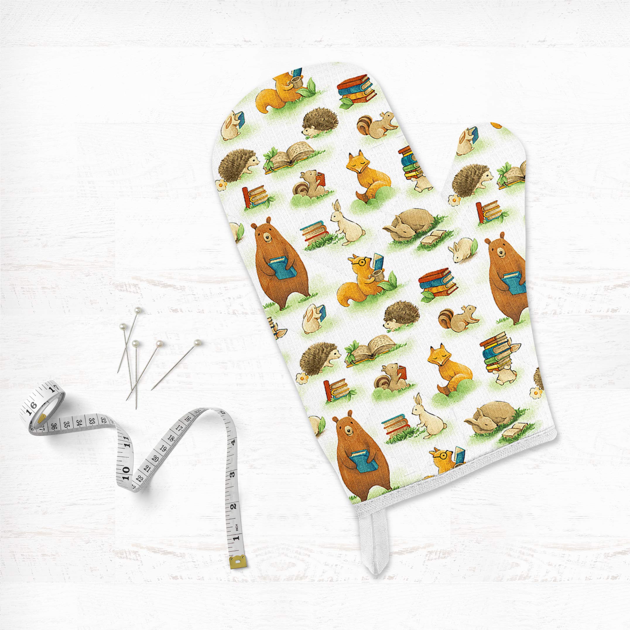 Paintbrush Studios Forest Fables Animals & Books White, Quilting Fabric by the Yard - Image 5