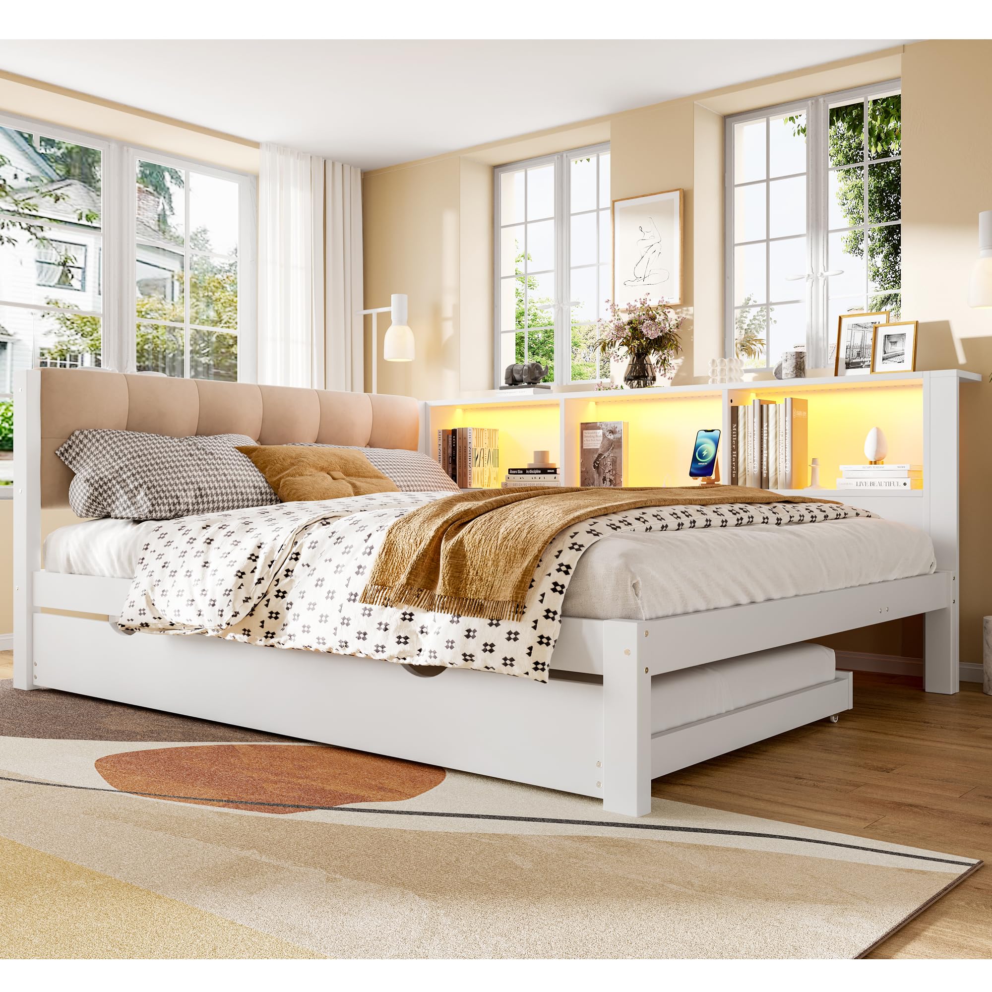 Fasba Cama con Almacenamiento y Puerto USB - Diseño práctico para niños y familias Modelo FCLYD-WX000340AAK