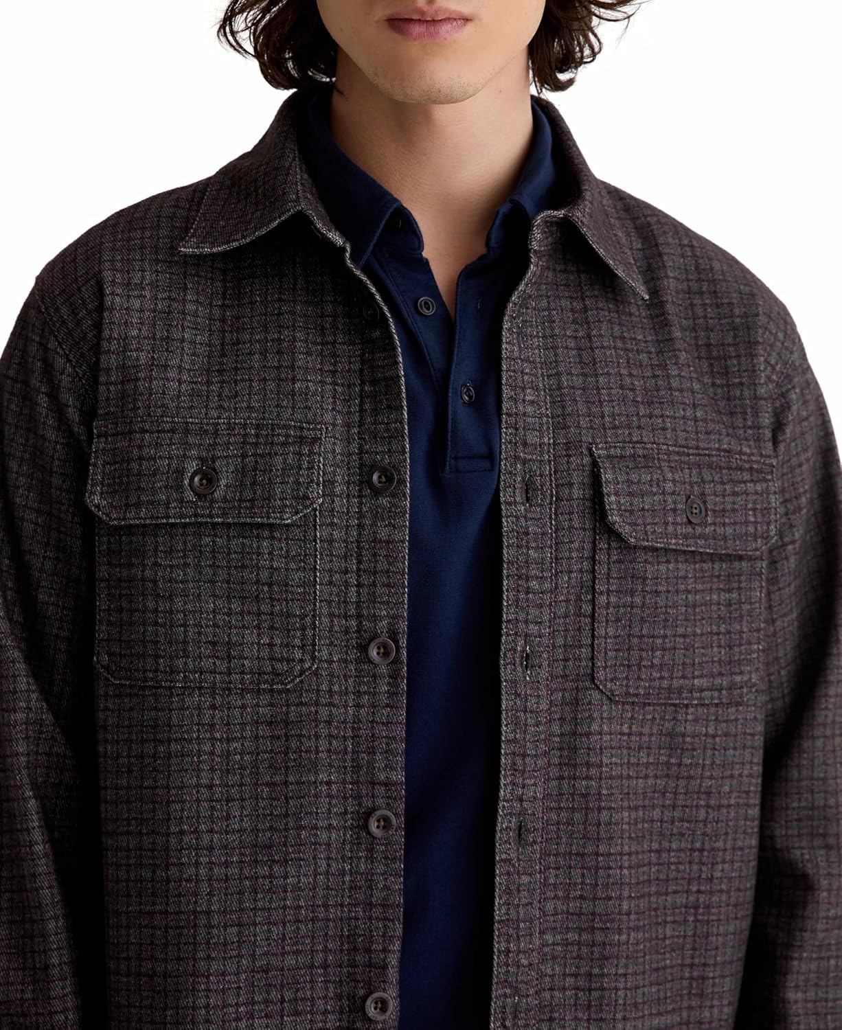 AG Adriano Goldschmied Men's Wesley Relaxed Fit L/S Utility Shirt