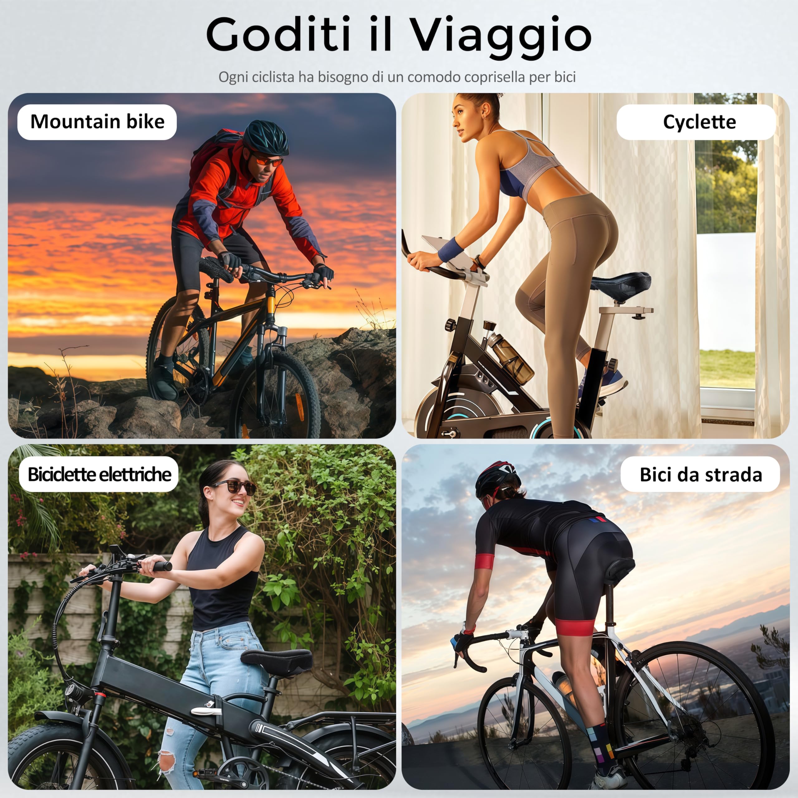auvstar Coprisella in Gel per Bicicletta,Coprisedile per Bici,Traspirante Copri Sella Sellino Bici,Comodo Copri Sella Bici,Coprisella con Cuscino Morbido Bicicletta Urbana Montagna MTB