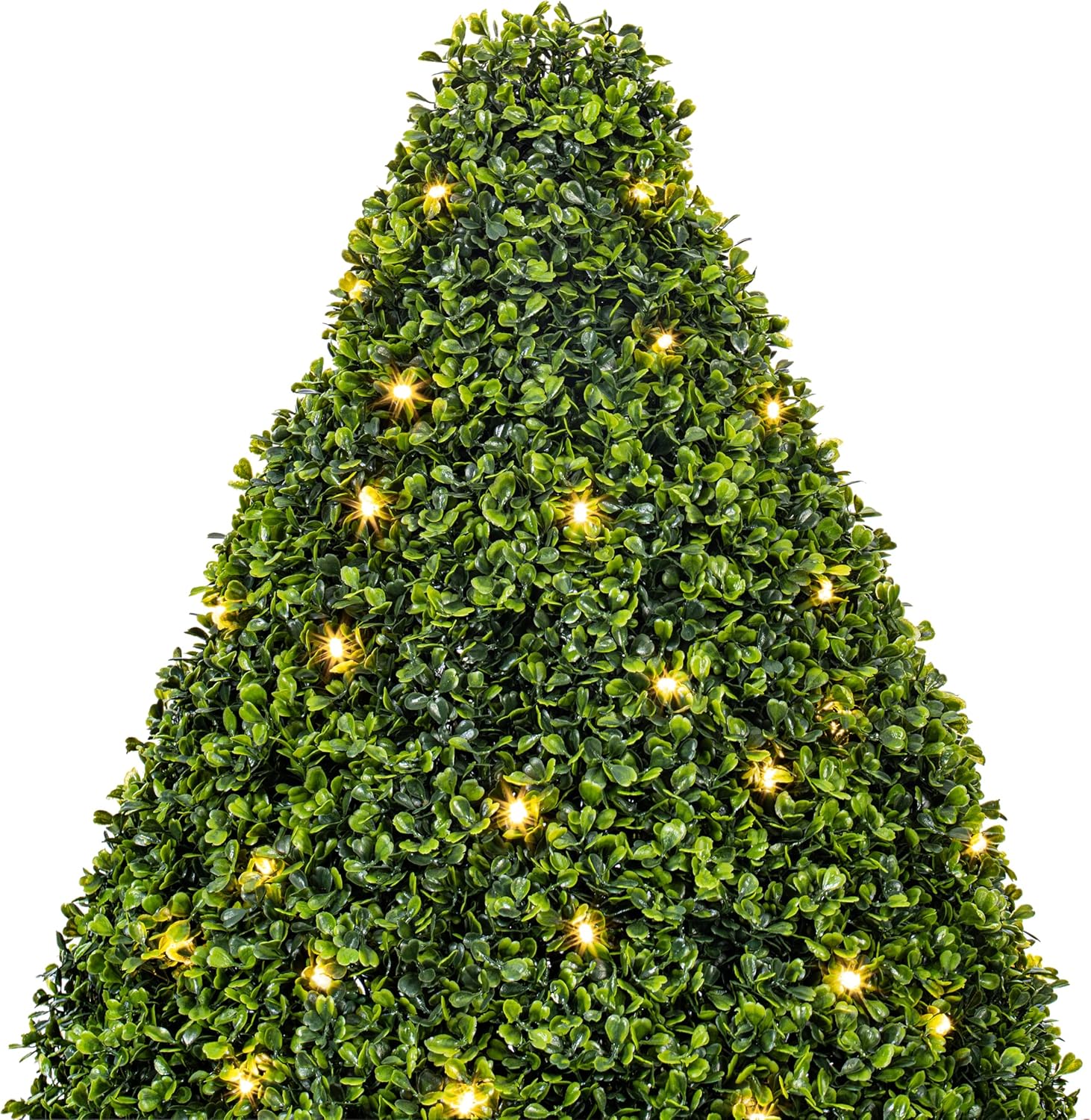 Vickerman 658215-36" Boxwood Teardrop in Pot UV 100WW LED (TP171536LED) Home Office Topiaries, Green