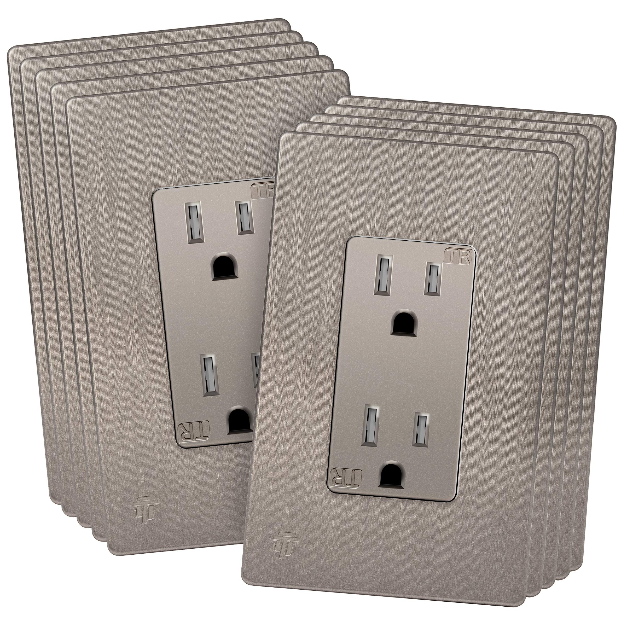 ENERLITES Decorator Outlet, 15A Standard Electrical Receptacle Elite Series