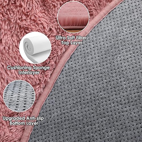 Miniatura 9 de Alfombra suave y esponjosa para decoración de dormitorio, cuarto del bebé, habitación de niños y adolescentes, sala de estar