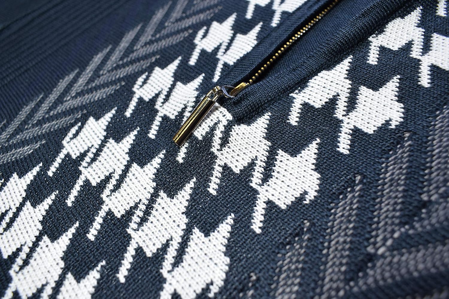 STACY ADAMS Men's Sweater, Multi Square Houndstooth Pattern