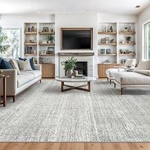 Valenrug Washable Rugs 7x9 - Stain Resistant 7x9 Area Rugs for Living Room, Non Slip Backing Printed Rugs for Bedroom, Folable Machine Washable Area Rug 7x9, Grey