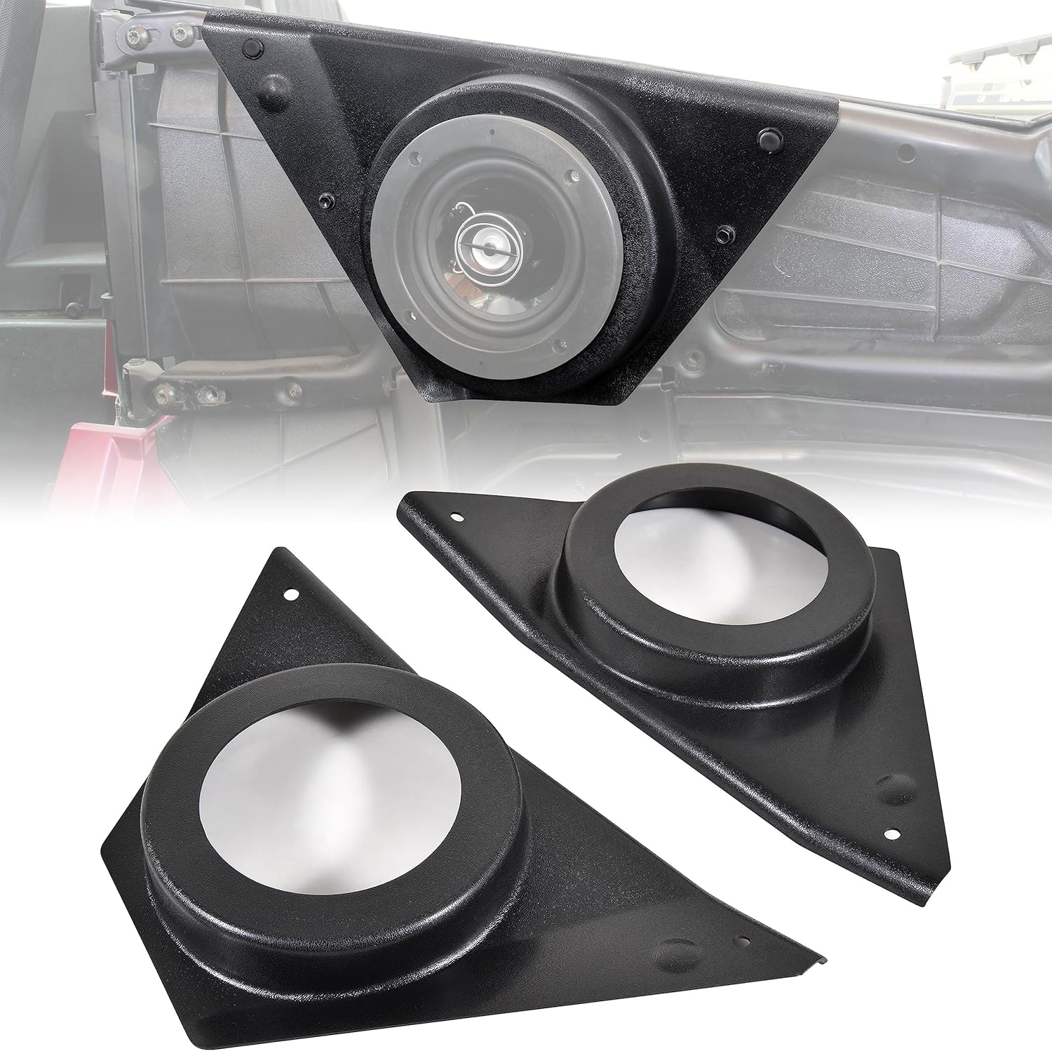 SAUTVS Front Door 6.5" Speaker Pods for RZR XP 1000 S 900 ACE 570 900 2014-2023, Waterproof Dustproof Front Door 6.5 inch Speaker Pods Panels Accessories (One Pair)