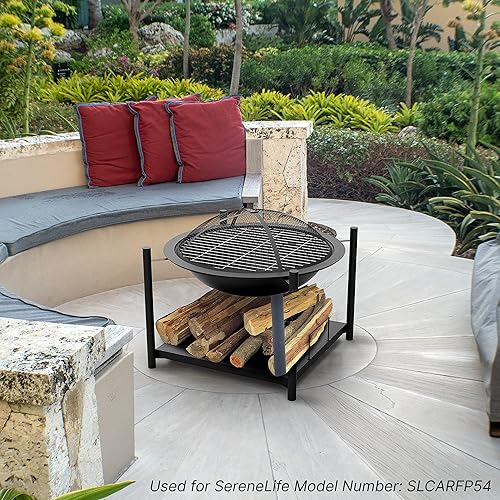 Miniatura 4 de SereneLife Rejilla de fuego de carbón de alto calor de acero inoxidable - Pieza de repuesto utilizada para SereneLife Número de modelo SLCARFP54