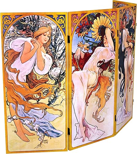 Miniatura 6 de Red Lantern Pantalla plegable de lona de doble cara corta de 3 pies, 4 paneles, separador independiente para dormitorio, oficina en casa, estudio,