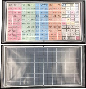 SAM4S ER-5200M, SPS-520FT, SPS-530FT, SER-7000, SAP-530FT / Flat Keyboard Cover Silicone Cash Register Protective Wet Cover Overlay Wet Cover ER5200M