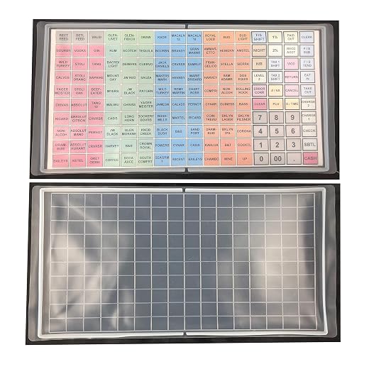 SAM4S ER-5200M, SPS-520FT, SPS-530FT, SER-7000, SAP-530FT / Flat Keyboard Cover Silicone Cash Register Protective Wet Cover Overlay Wet Cover ER5200M