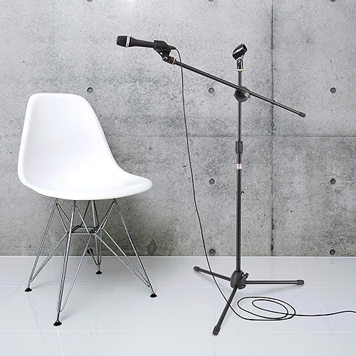 Miniatura 8 de Pyle Soporte universal para micrófono de trípode ajustable  Par de soportes de micrófono con bolsa de transporte, adaptador de 58 pulgadas PMKSKT35.5