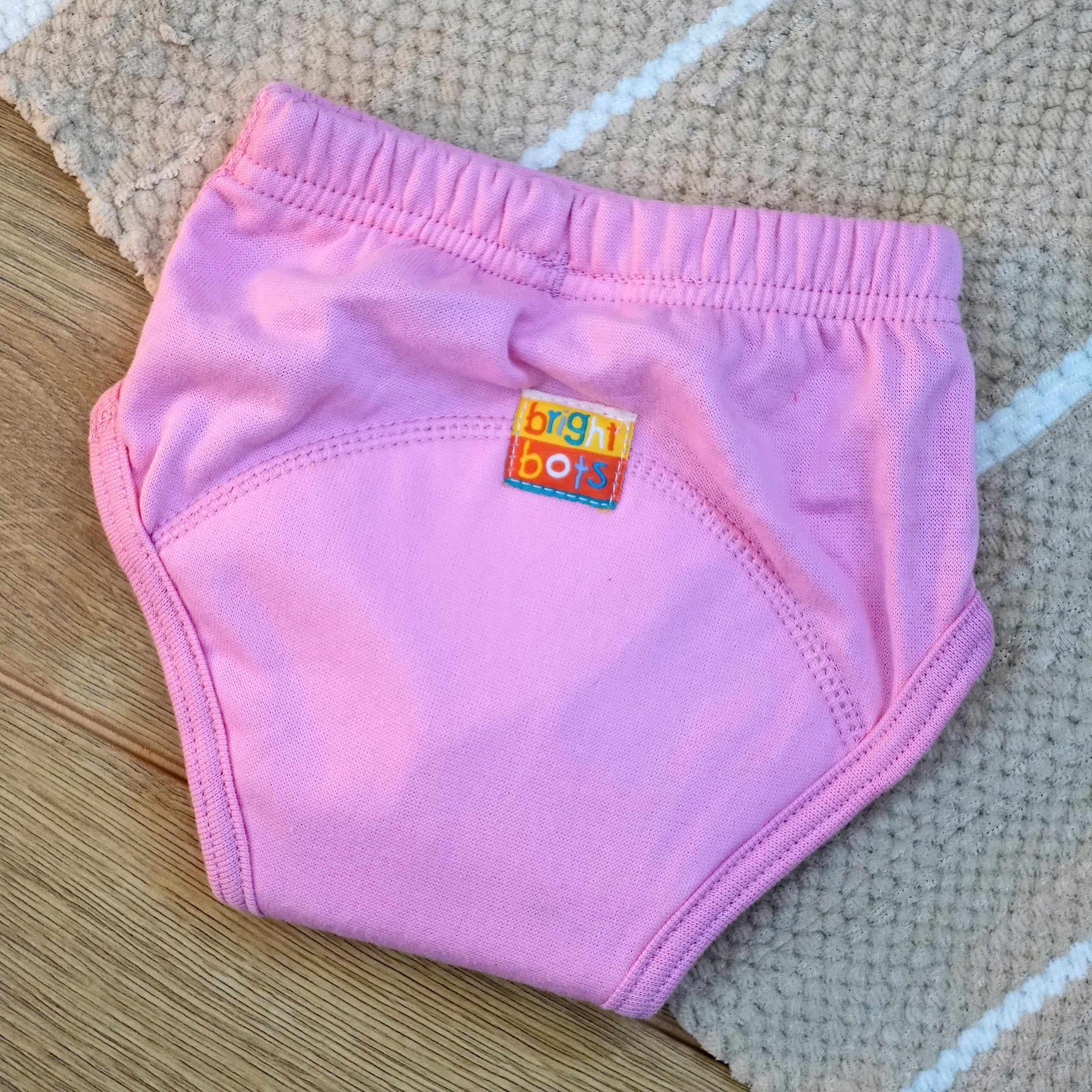 Bright Bots Potty Training Pants (Twin Pack, Pale Pink, Extra Large, 30-36 months)