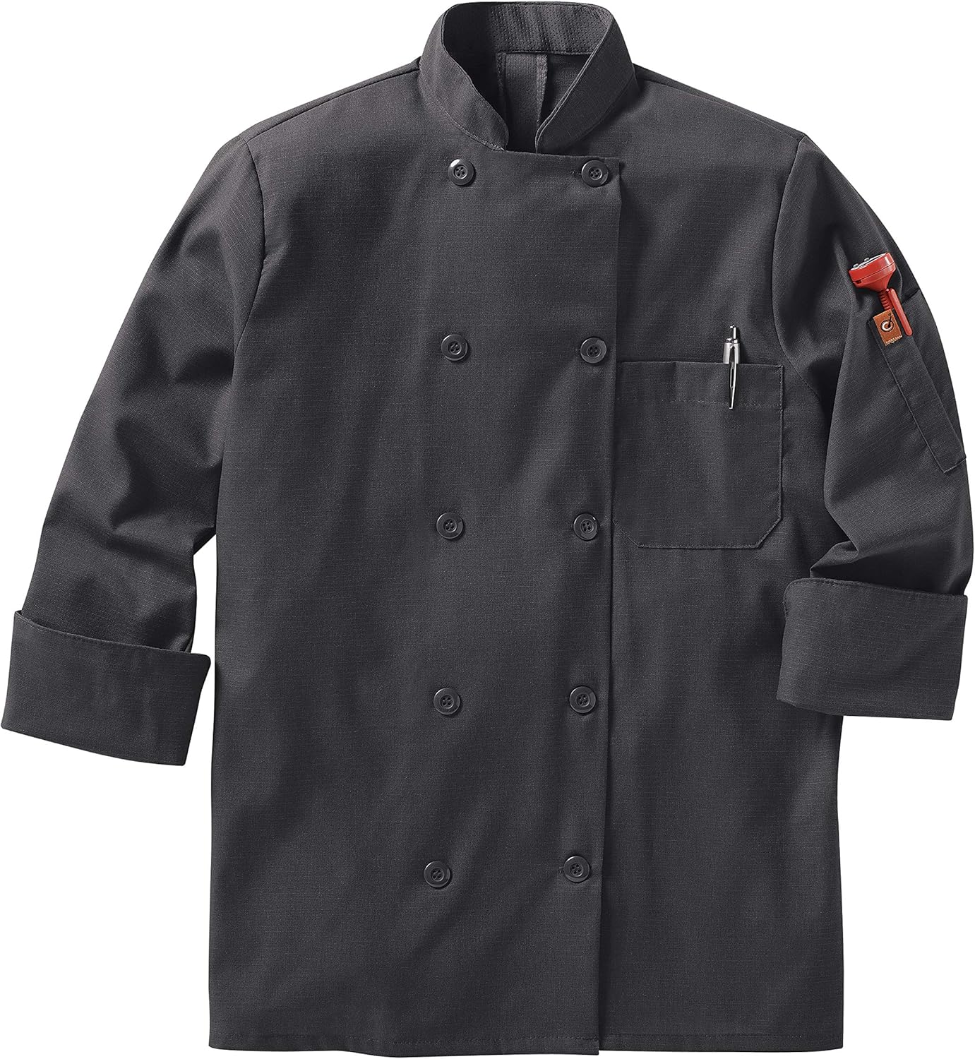 Red Kap womens Long Sleeve Ten Button Chef Coat With Mimix and OilblokChef Coat