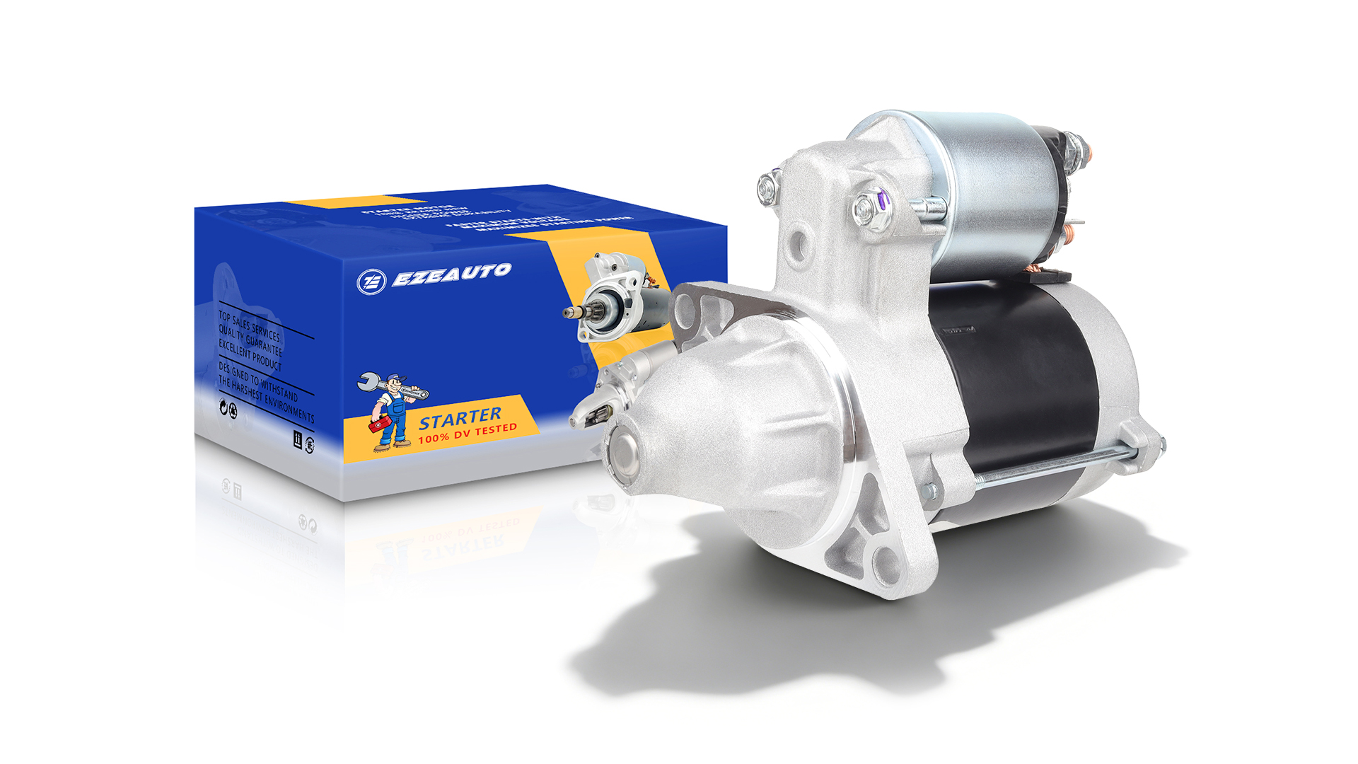 Image of Ezexpreze 18010 New Starter Motor Compatible with John Deere SE501863 AM105575 / Kawasaki 21163-2077, 21163-2141 / Kubota E7199-63010