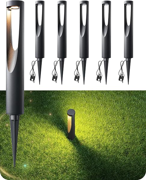 EDISHINE Low Voltage Landscape Lighting, 12V 2W 150LM 3000K Outdoor Landscape Light with Connectors, Waterproof Electric