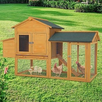 BestPet 66 بوصة الخشب الدجاج حظيرة الدجاج البيت داخلي في الهواء الطلق الدجاج قفص 2-4 الدجاج للماء مع البيض مربع الأسلاك السياج دجاجة البيت الحيوانات الأليفة القفص حديقة الفناء الخلفي قفص