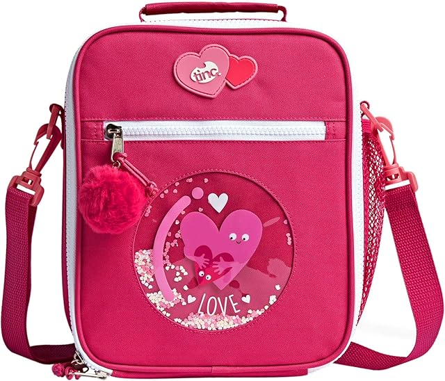 Tinc Kids Insulated Lunch Bag for Boys & Girls With Adjustable Strap & Bottle Holder | Water Resistant Leakproof Cooler Bag for School or Home | Pink SALBMAPK