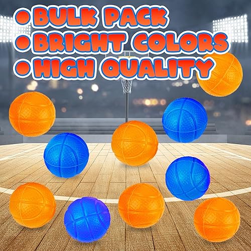 Miniatura 4 de ArtCreativity Paquete de 24 mini pelotas de baloncesto de repuesto para juegos de baloncesto de escritorio, juguetes de baloncesto de plástico en