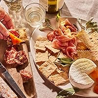 Vista 4 de Rustic Bakery Flatbread Bites 2 unidades – Sel Gris + Romero – Bocados de pan plano de masa madre hechos a mano – Galletas de salada marina