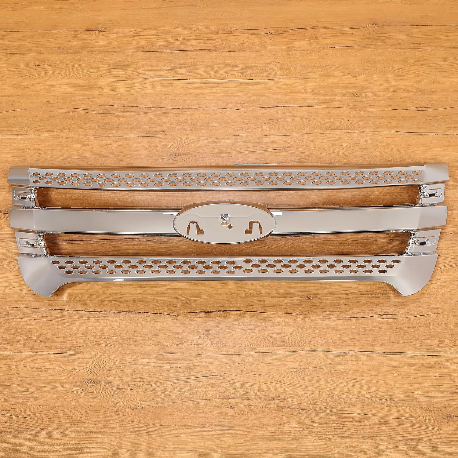 KUAFU Front Grille Inserts Compatible with 2011-2015 Ford Explorer Bumper Grill Chrome Silvery