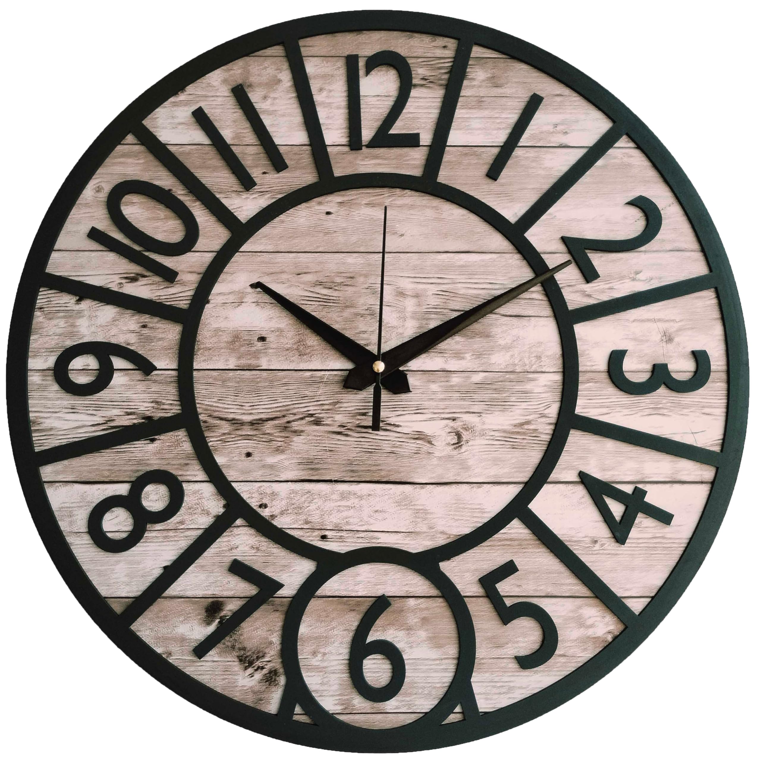 MODERN BOIS ART Antique Design Wall Clock, Big Size Modern Wall Clock for Home Decor (Black, and Wood Walnut) Dia 40 Cm X 40 Cm, (CL53) (B0D4ZFH5W7) Amazon Price History, Amazon Price Tracker