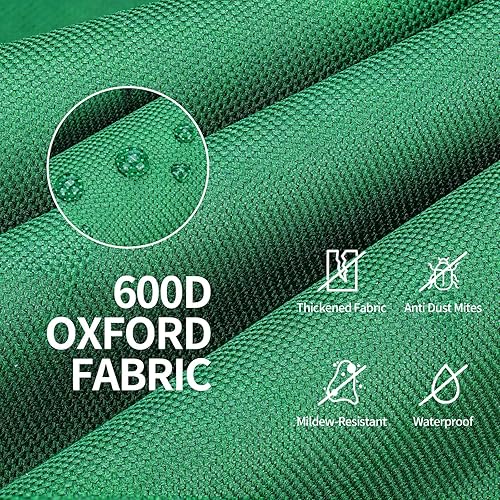 Miniatura 6 de Patiobay Bolsa de almacenamiento para árbol de Navidad con ruedas de 9 pies, árboles artificiales desmontados de Navidad, tela Oxford impermeable