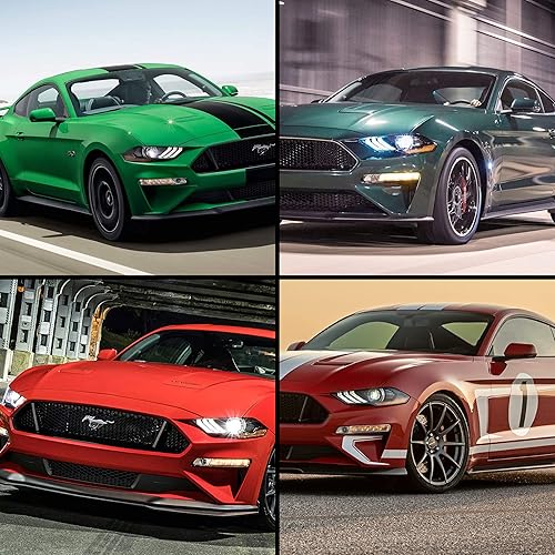 Miniatura 7 de VLAND Montaje de faros delanteros apto para Mustang 2018 2019 2020 2021 2022 no para Mustang Mach-E 2021 luz frontal LED con DRL señal de giro faro