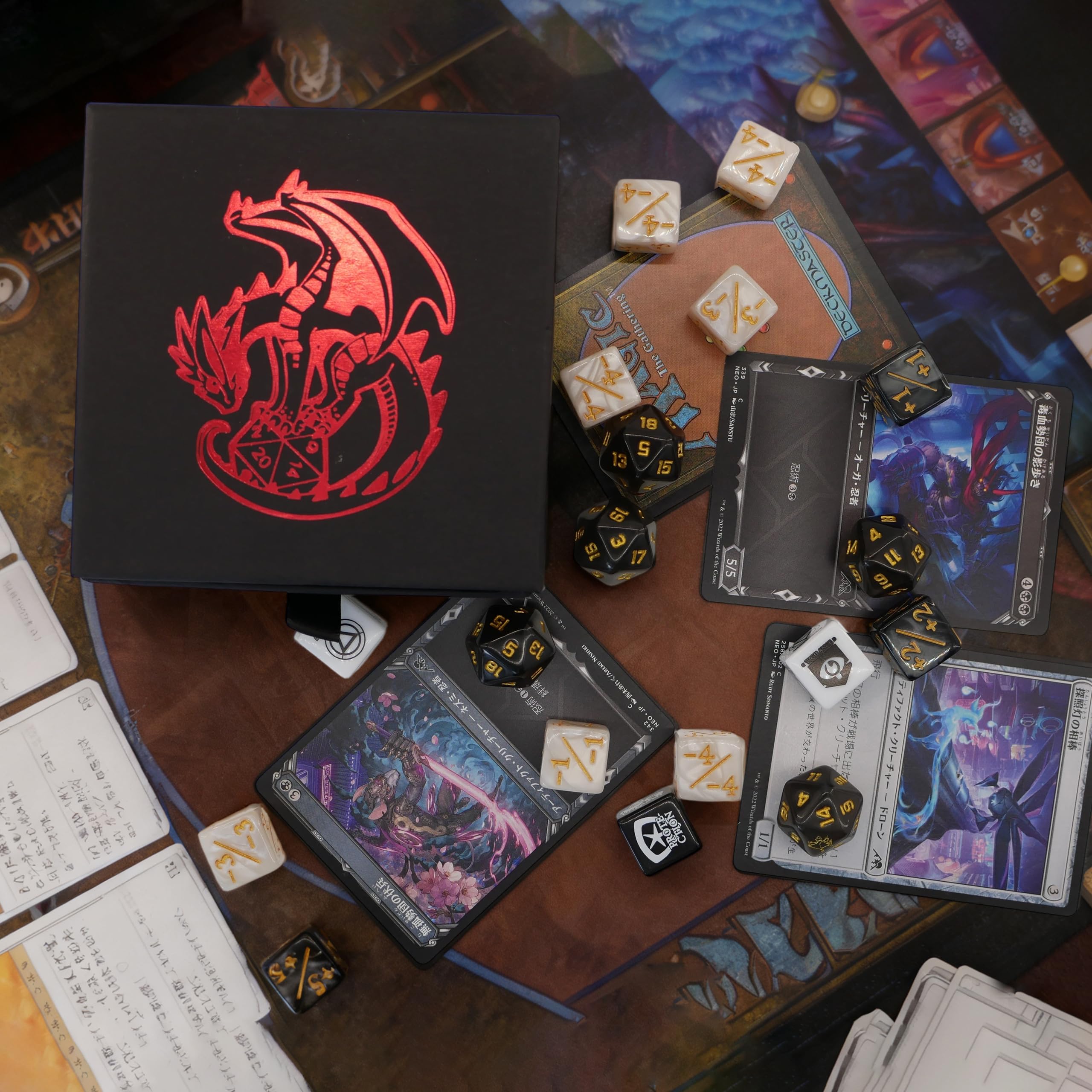 MTG dice Set with counters for Final Fantasy MTG - 50 dice Including  keyword, +1 to +6, and -1 to -6 counters - Comes with Storage Box and Pouch  (Bird) : Amazon.sg: Toys