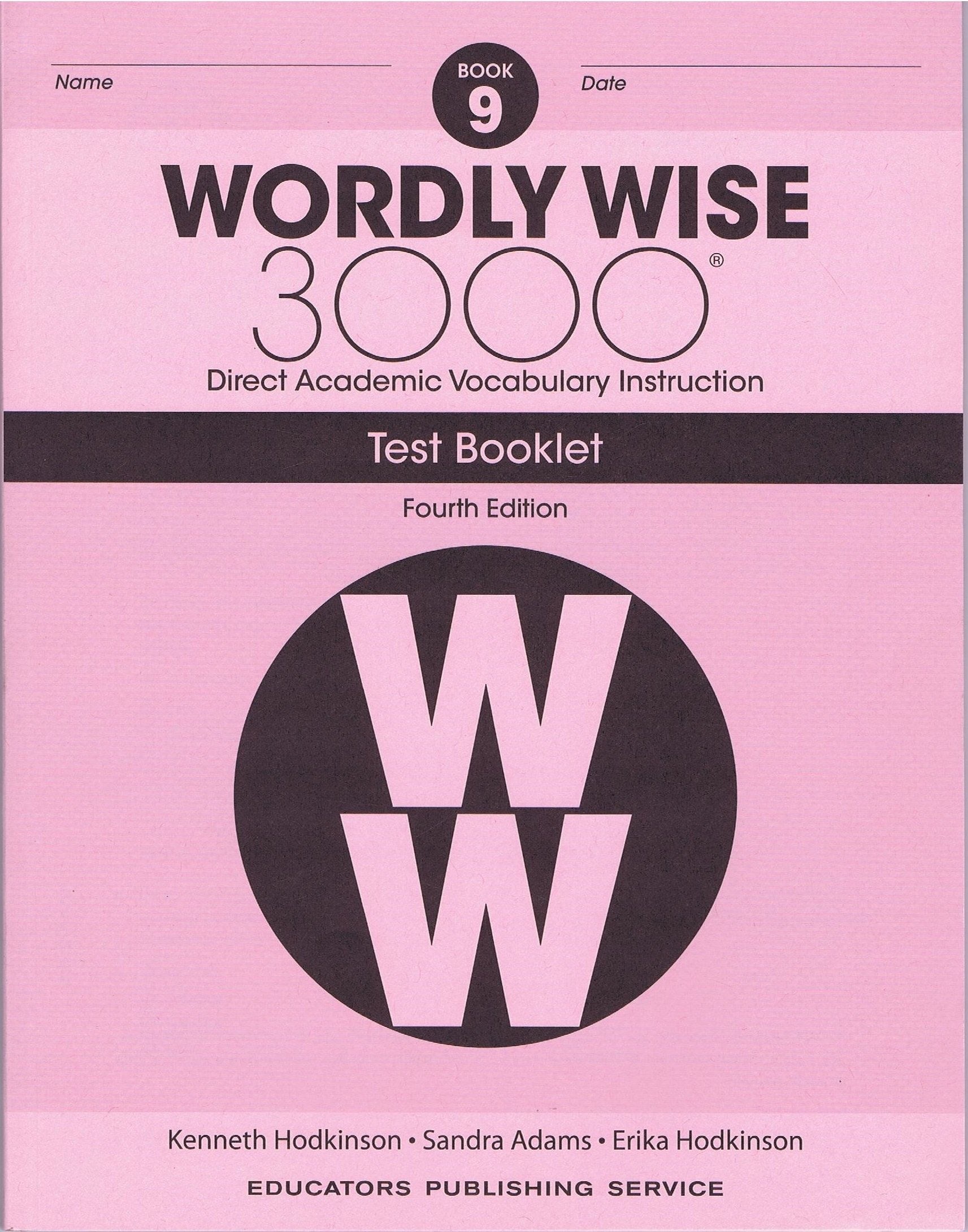 Wordly Wise, Grade 9 Test Booklet