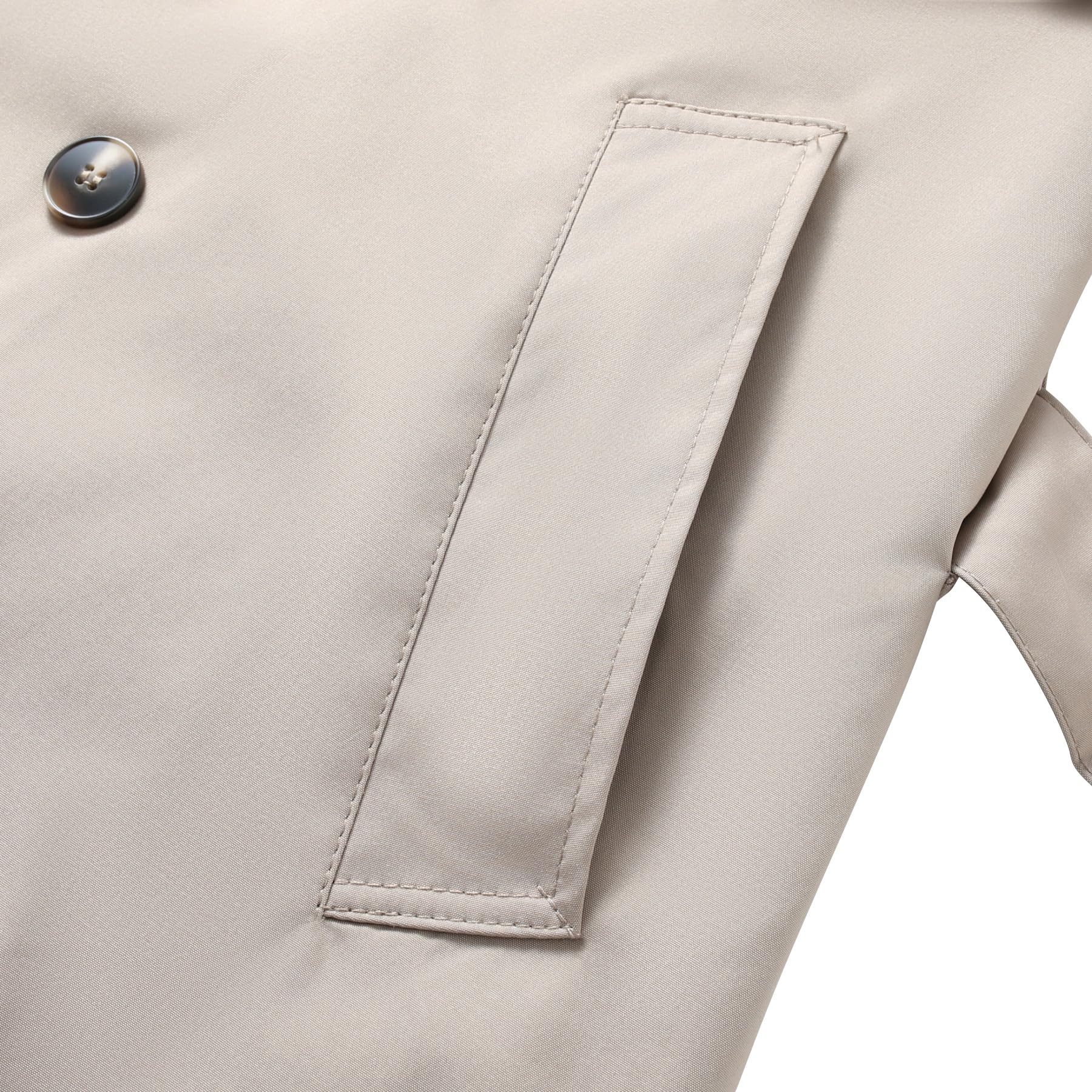 Allthemen Trench Coat Uomo Doppio Breasted Classico Cappotto Business Media lunghezza con Cintura Parka Revers