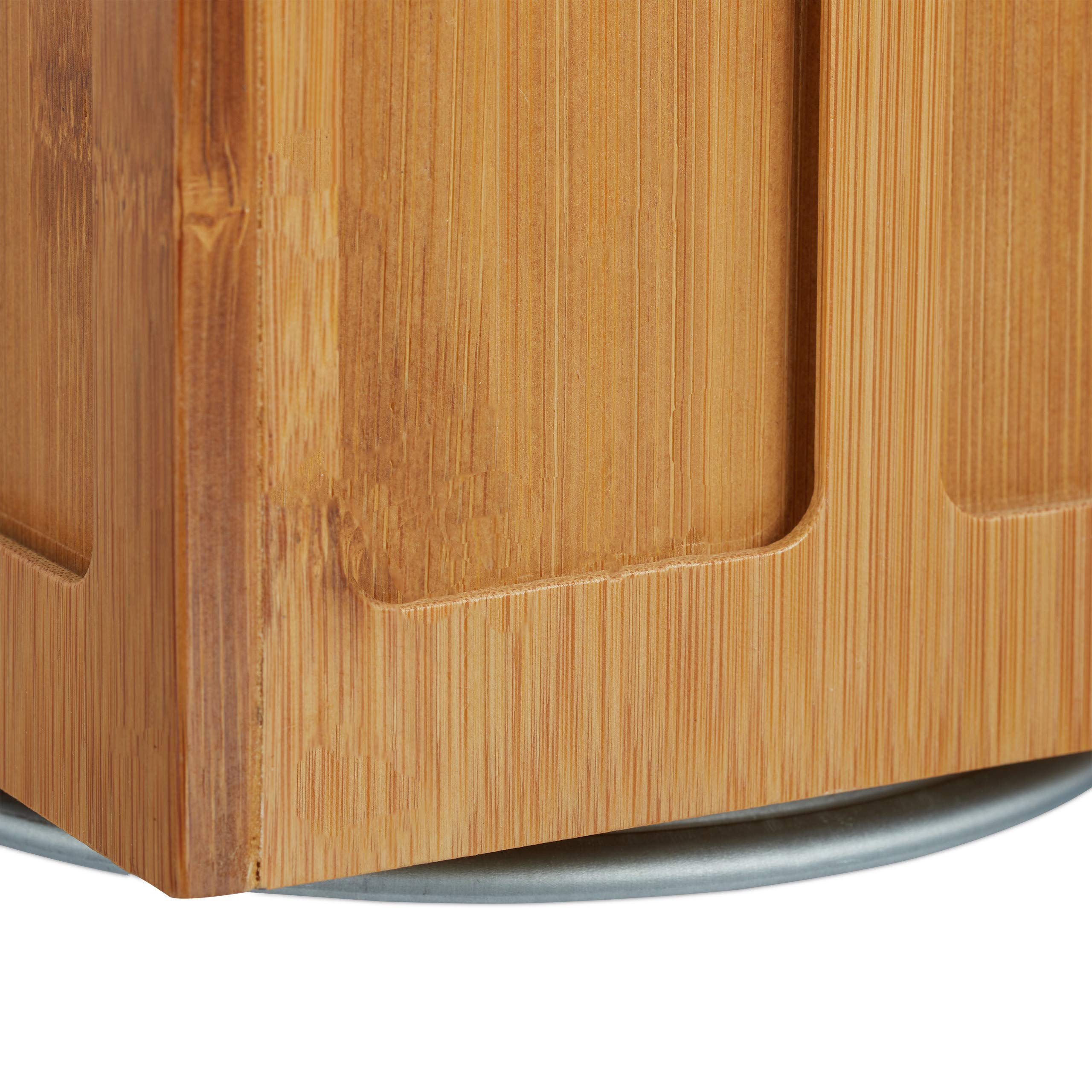 Relaxdays Soporte para cápsulas de Dolce Gusto, Giratorio, Dispensador de bambú, 40,5 x 14 x 14 cm, 1 Ud., Marrón