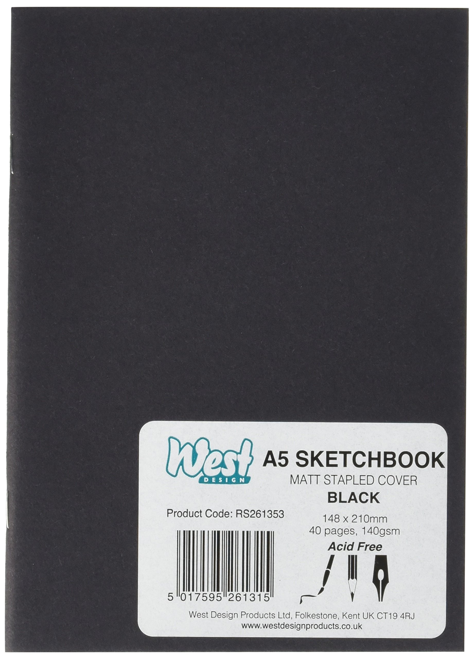 RS261353 A5 Sketchbook MATT Black 140g : Amazon.ca: Office Products
