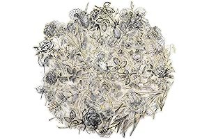 Elegant Touch of Nature: Black and Gold Vintage Decals for Creative Expression