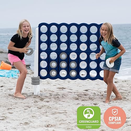 Miniatura 109 de ECR4Kids ELR-12507 - Juego Jumbo de 4 en fila, juego de patio trasero para niños, para interiores o exteriores, divertido juego para adultos