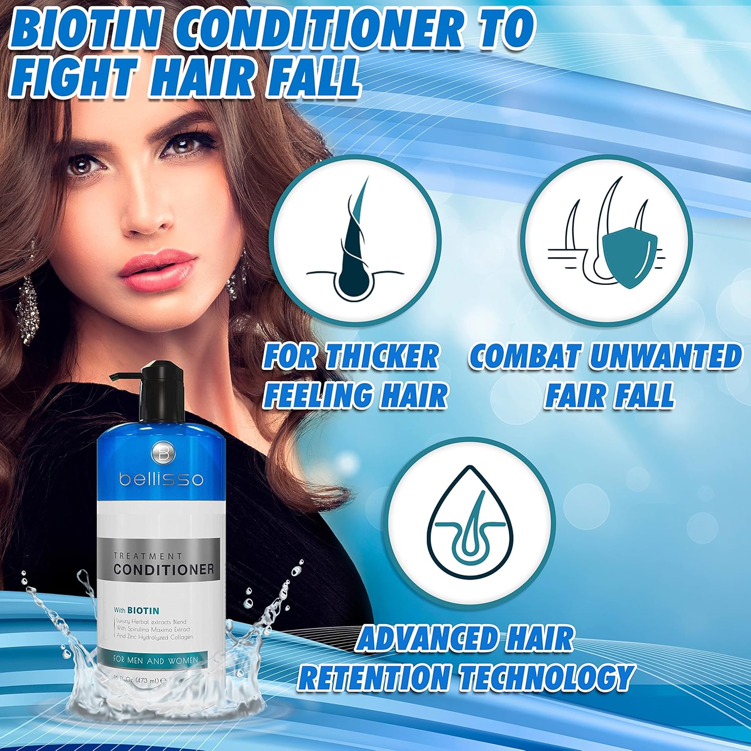Biotin Conditioner and Hair Mask for Volume - Thickening Hair Treatment for Dry, Normal, Oily and Color Treated Hair : Beauty & Personal Care