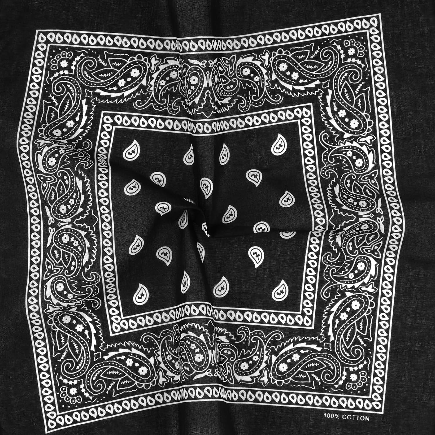 6 Pack Pure Cotton Bandana, Multi-Purpose Square Handkerchief, Face Mask headband for Men and Women - Image 6