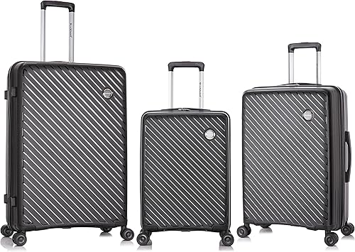 Rockland Equipaje rígido de Praga con ruedas giratorias, Negro -, Equipaje rígido de Praga con ruedas giratorias