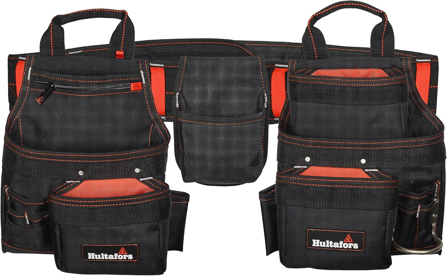 Hultafors Work Gear HT5640 Deluxe Carpenter's Combo Apron, Heavy Duty Ballistic Polyester Tool Belt, Gusset-Style Front Pockets with Stay-Open Design, Steel Hammer Loop, Tape Measure Pocket