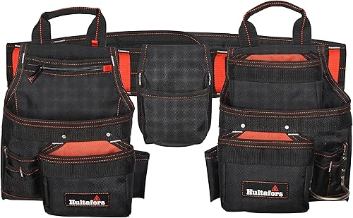 Miniatura 2 de Hultafors Work Gear HT5640 Deluxe - Delantal combinado de carpintero, cinturón de herramientas de poliéster balístico resistente, bolsillos