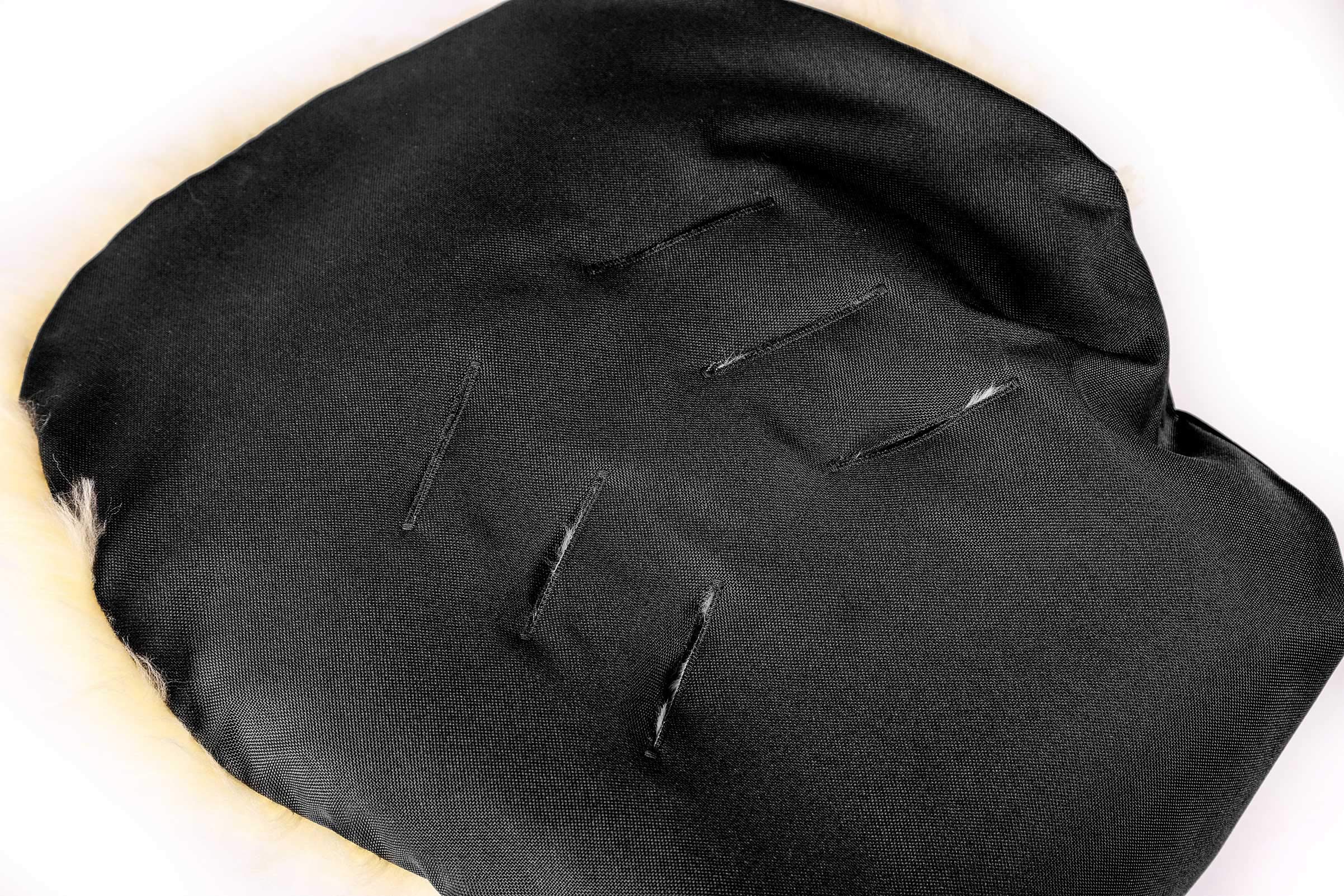 Hofbrucker Winterfußsack für Babyschale, kuscheliger universal Lammfellfußsack, Babyfussack mit medizinischen Lammfell, warmer Winterfußsack Deutsche Herstellung
