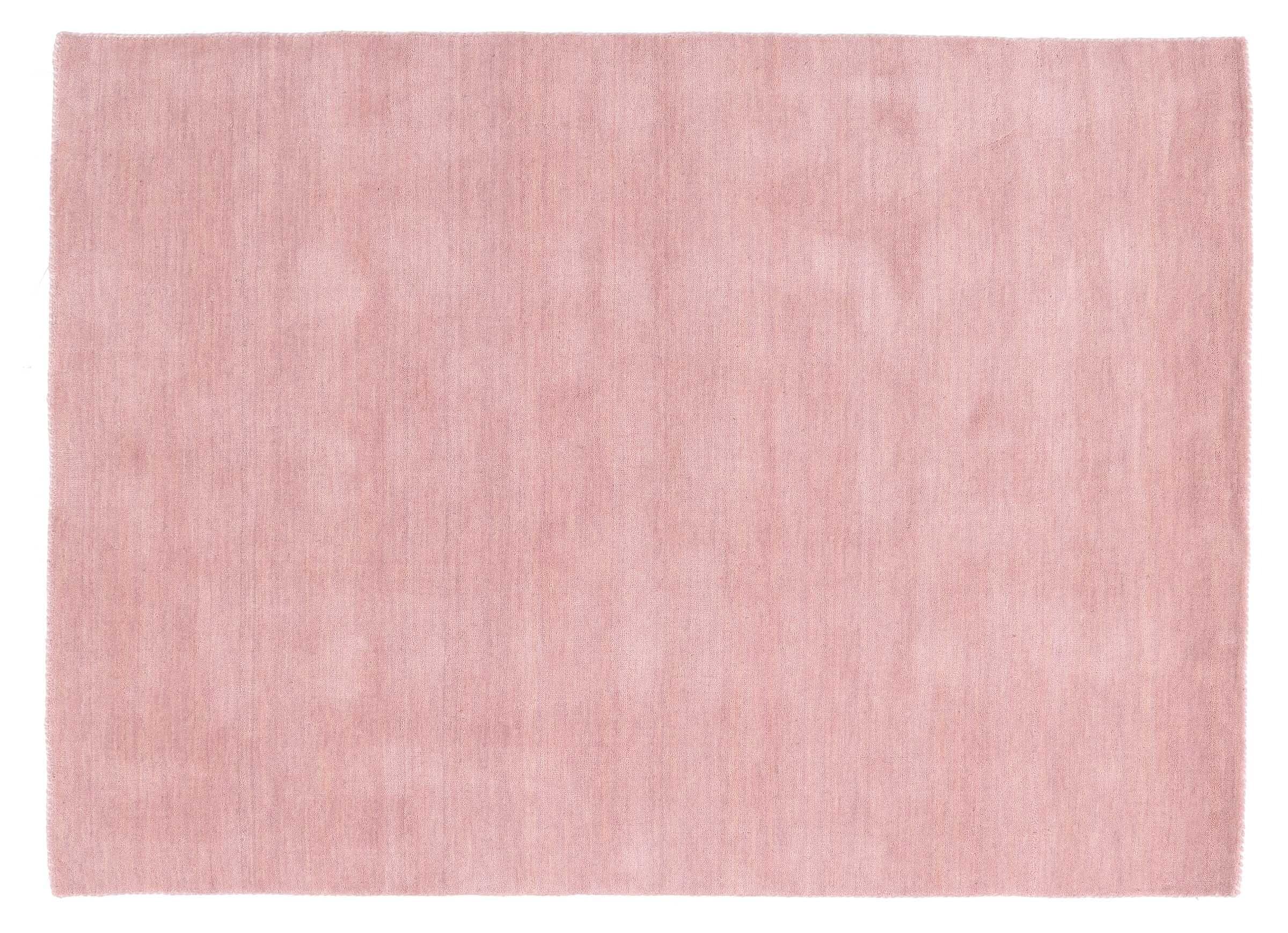 Tapis Gabbeh rose en laine anti-bruit et isolant 200 x 300 cm tissé main