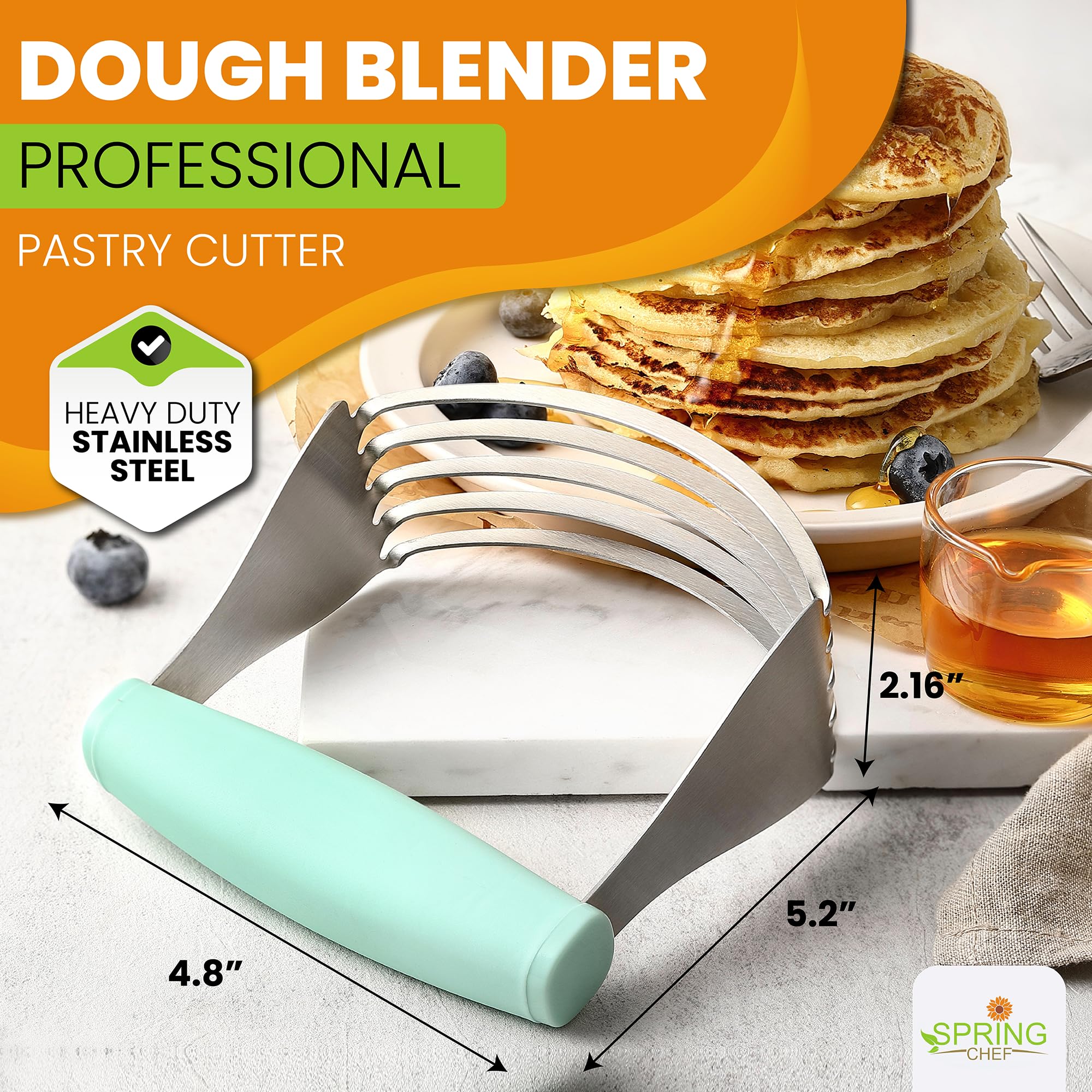 Spring Chef XL Pastry Blender - Mint -2
