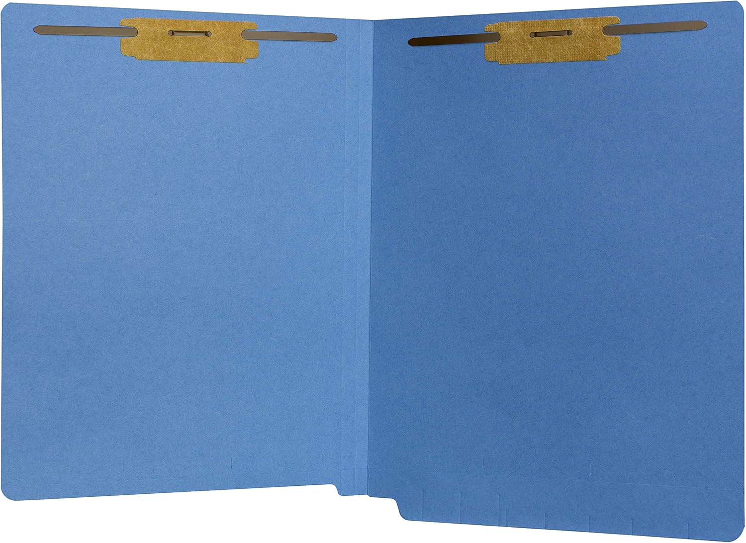 The File King End Tab File Folder with 2 Fasteners - Blue | Letter Size 8.5" x 11" | End Tab Folder for Medical Charts & Office Filing | 2” Prongs | Box of 50 | Made in USA | Heavyweight 11pt Stock