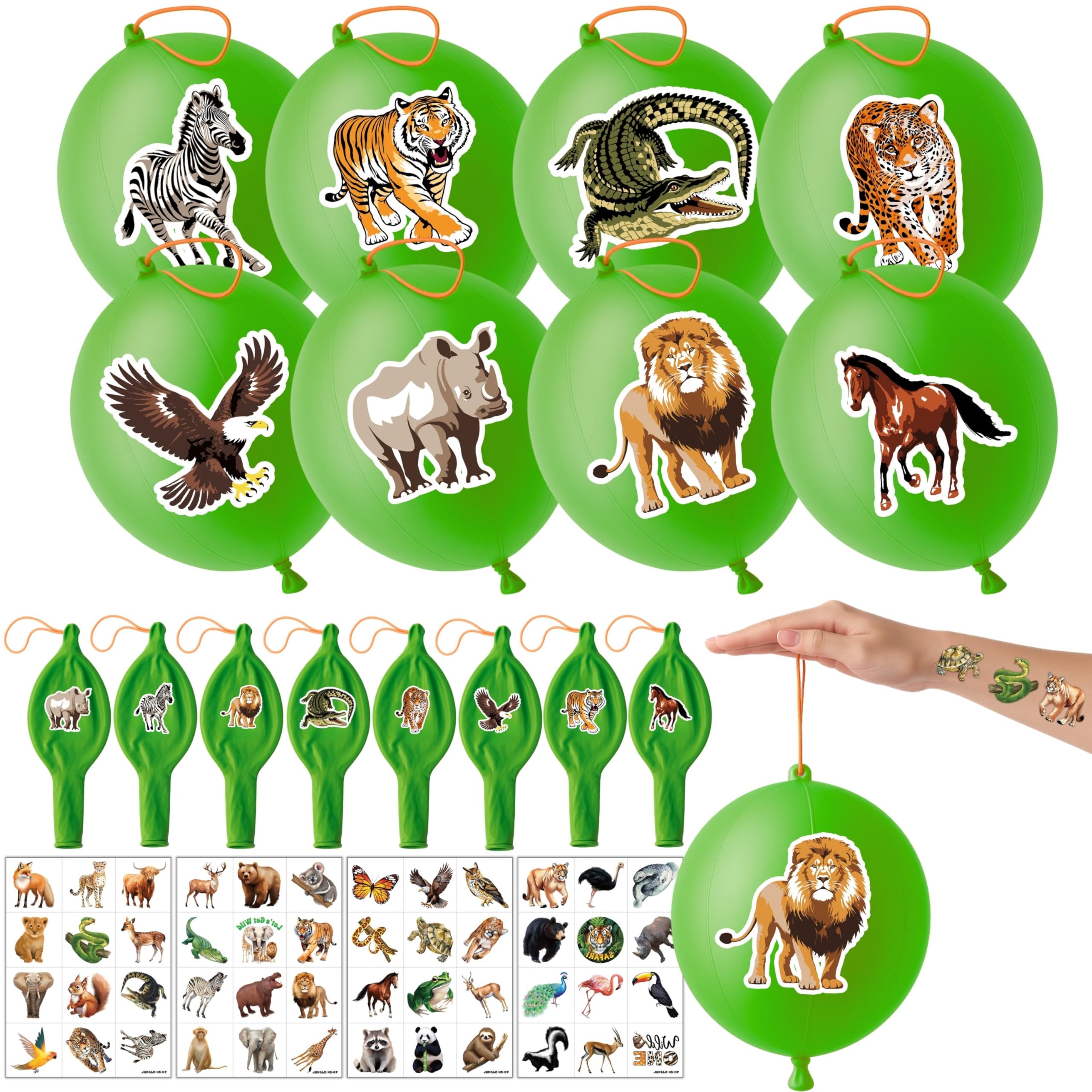 72 PCS Jungle Animals Party Favors for Boys Girls