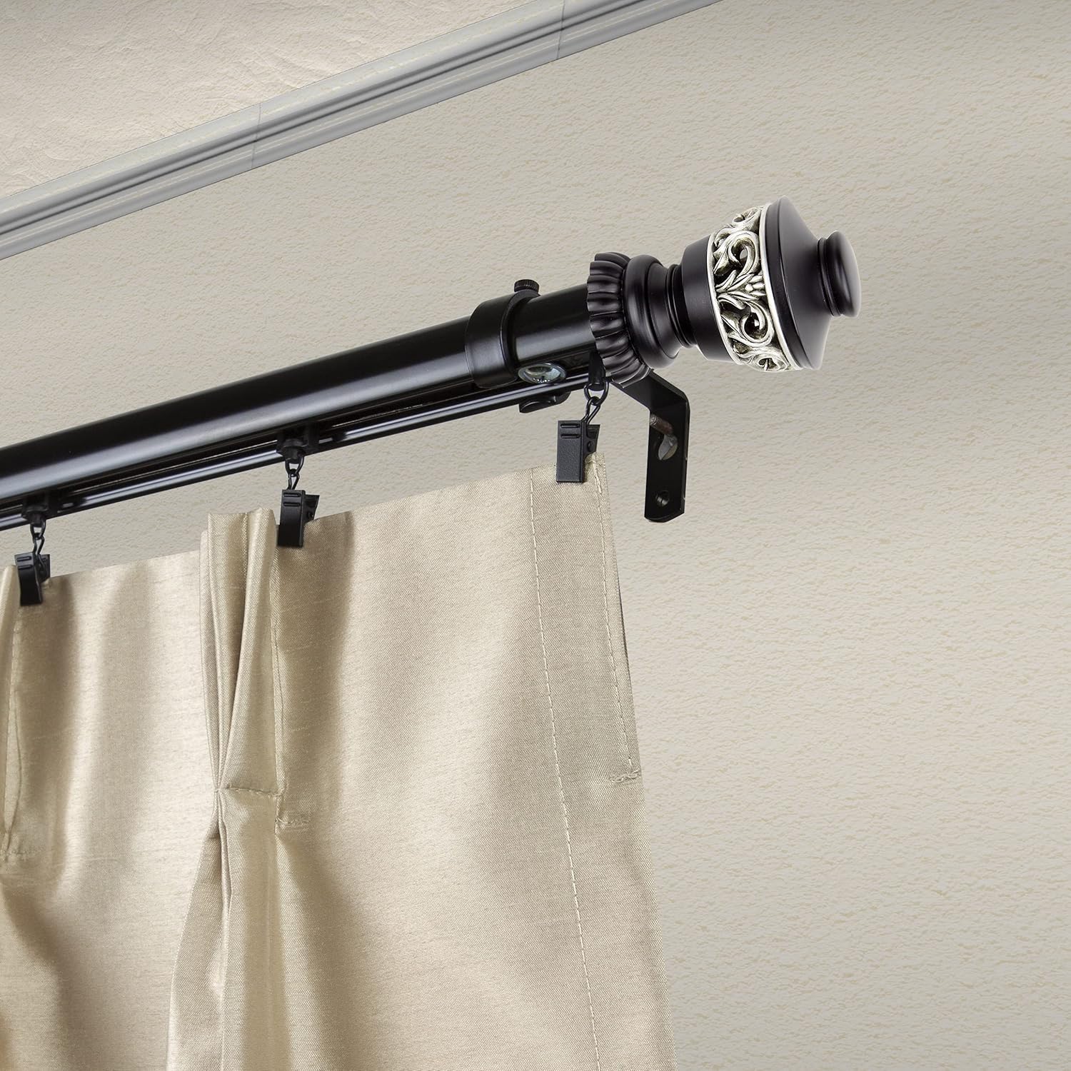 Lawrence Cordless Traverse Rod 110-156 inch - Cocoa