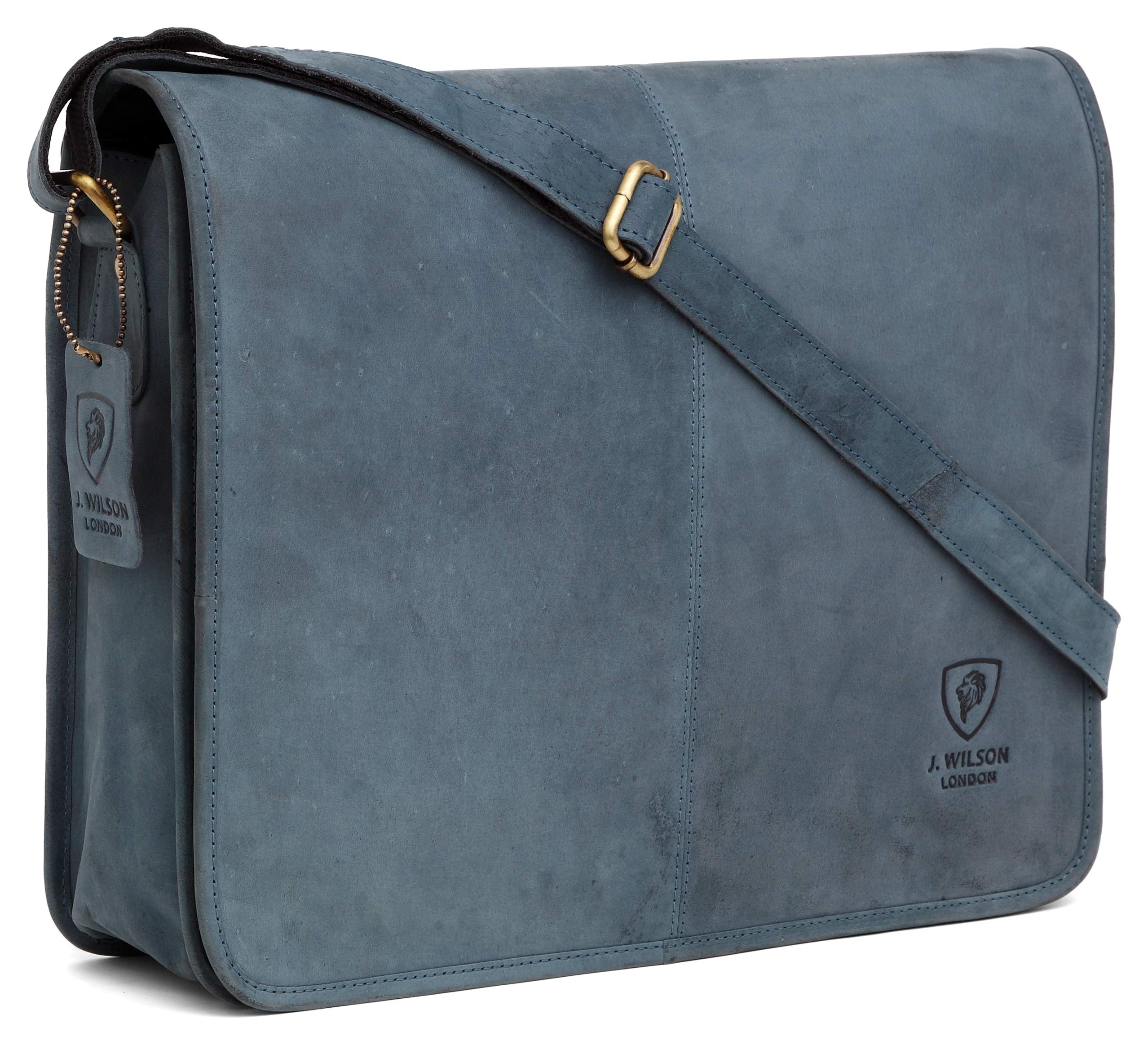 – Messenger Bag Mens Leather Flapover 10 litres