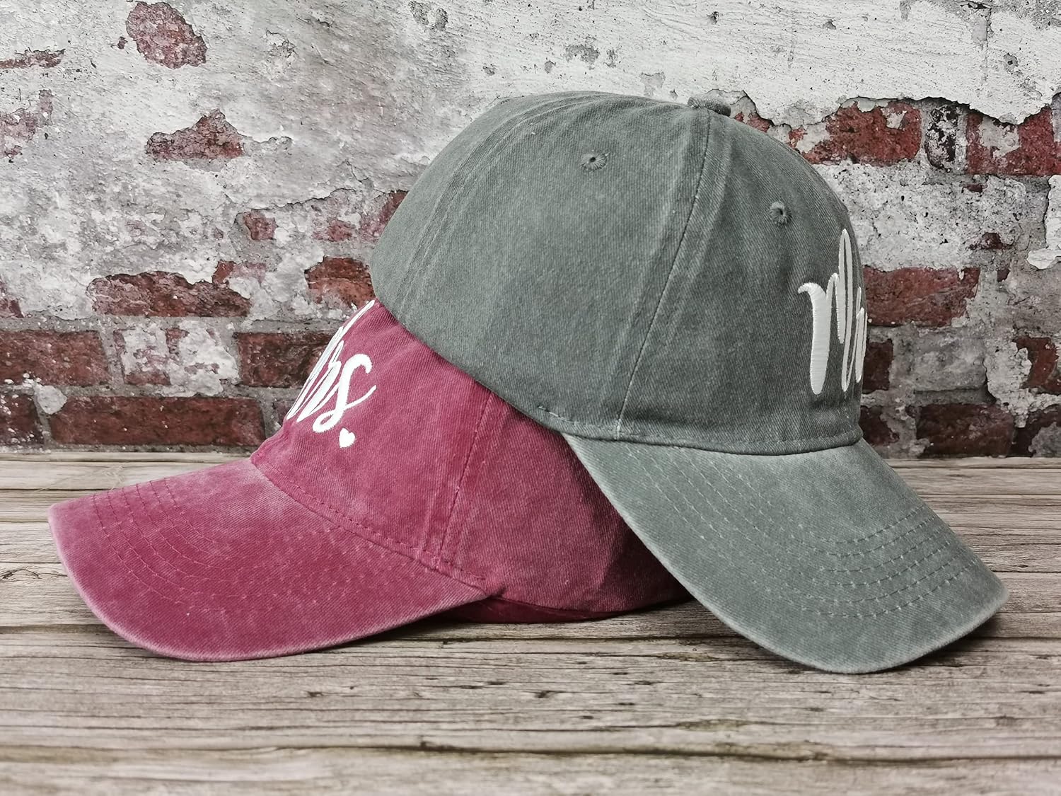 Hepandy Mr Mrs Mom Dad Captain First Mate Mama and Mini Baseball Hats - Image 2