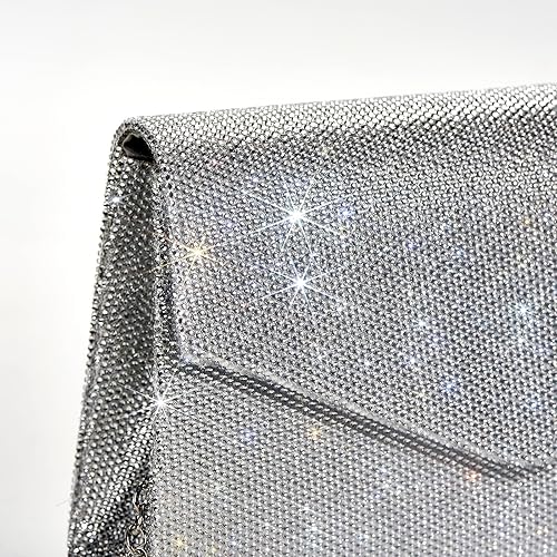 Miniatura 5 de Bolsas de noche brillantes para mujer, bolso de mano con diamantes de imitación para fiesta, graduación, boda