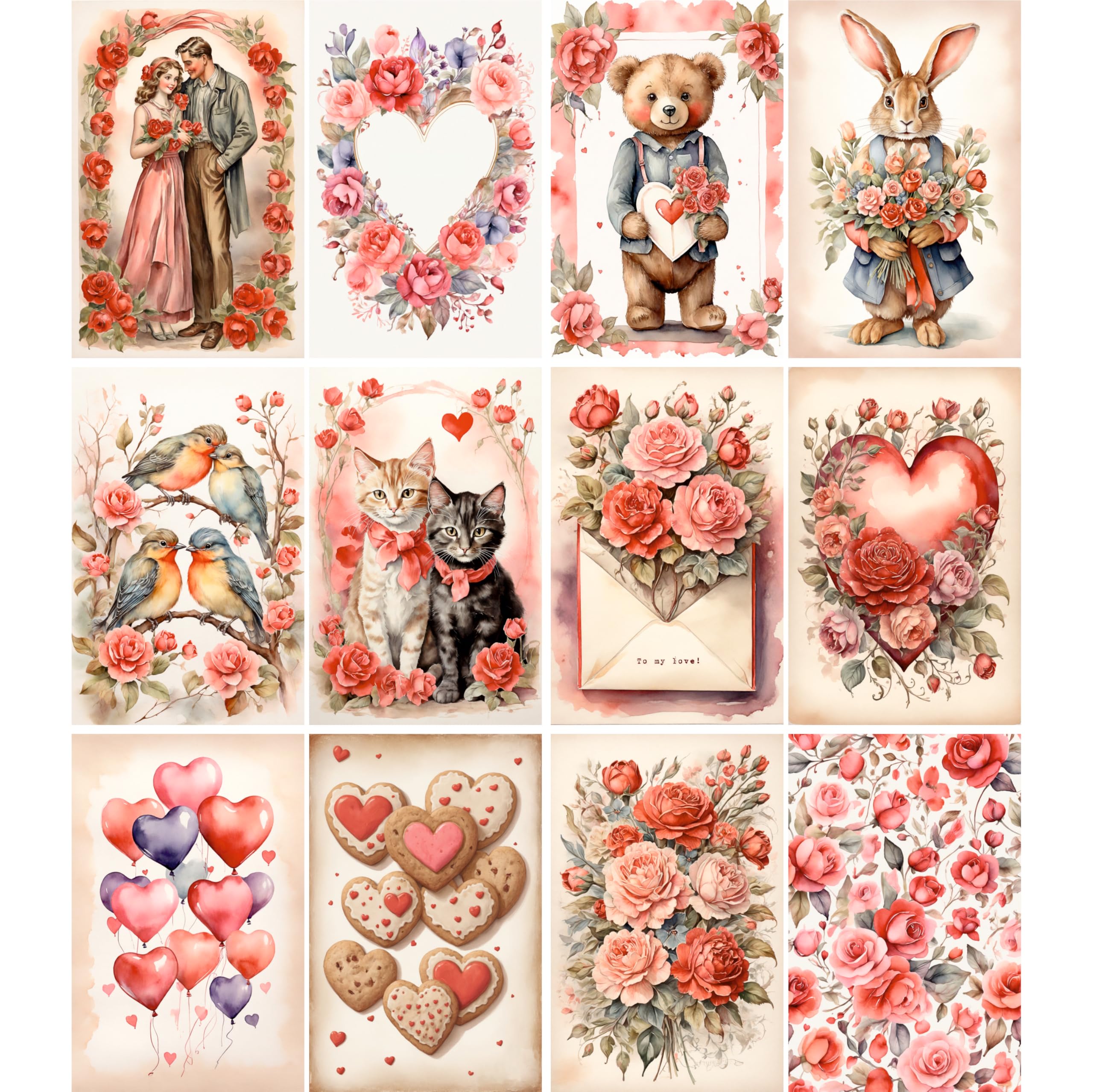 Decoupage Rice Papers - 6 Pieces | 6 Unique Designs | Versatile Decoupage Designs for Art Projects & Crafting by CRAFT KREATIVELY (Cards)